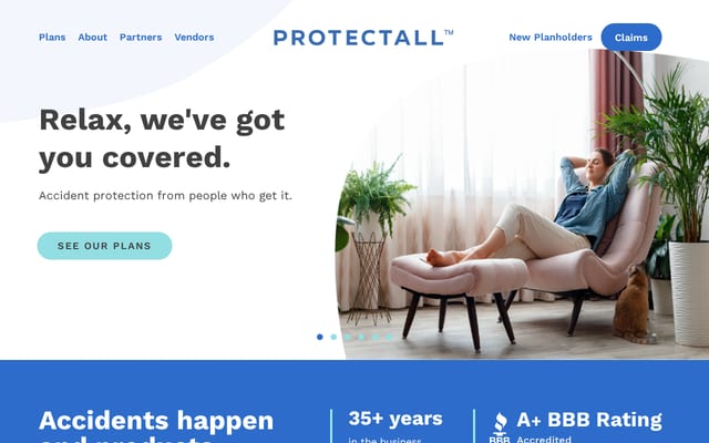 Screenshot of myprotectall.com