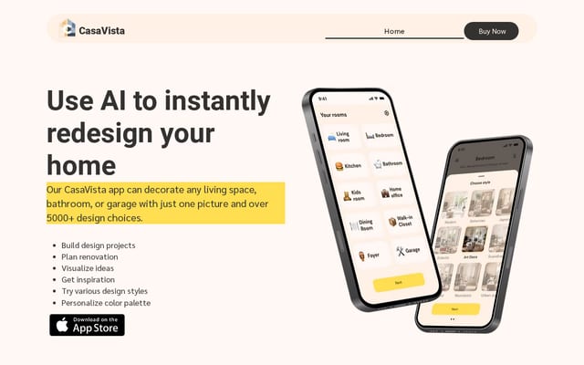 Screenshot of casavista.ai