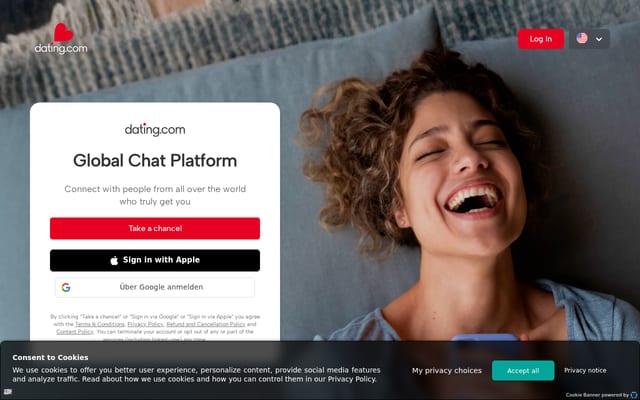 Screenshot of dating.com