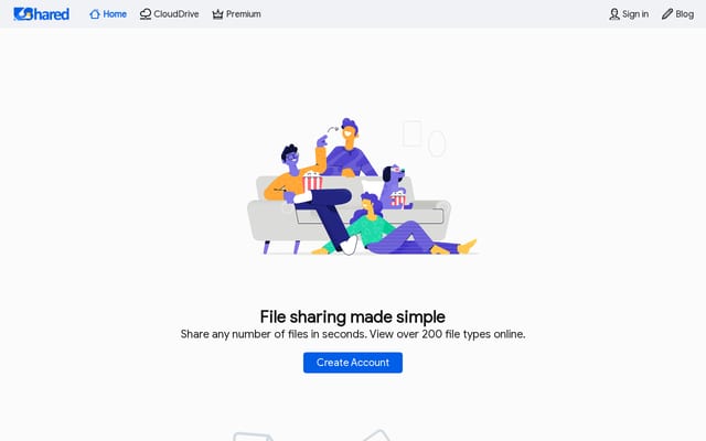 Screenshot of kshared.com