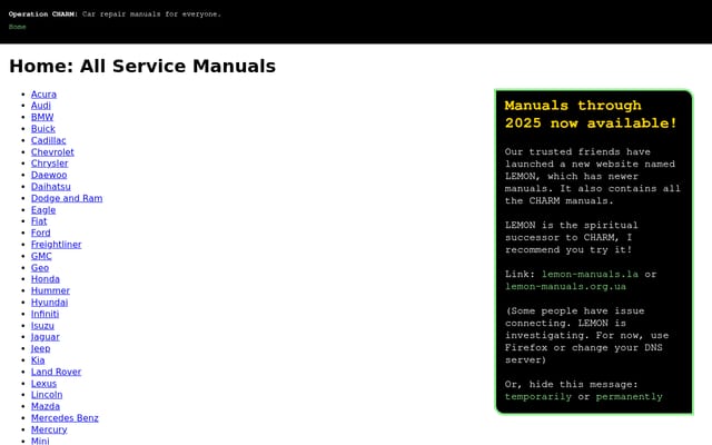 Screenshot of charm.li