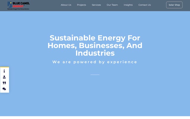 Screenshot of bluecamelenergy.com.ng