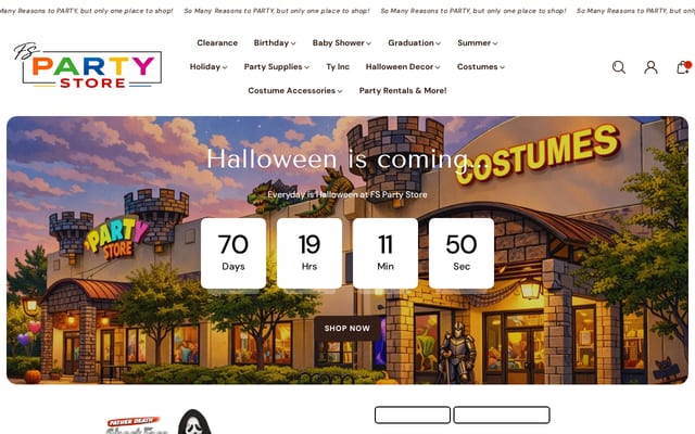Screenshot of fspartystore.com