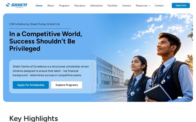 Screenshot of shaktifoundation.co.in