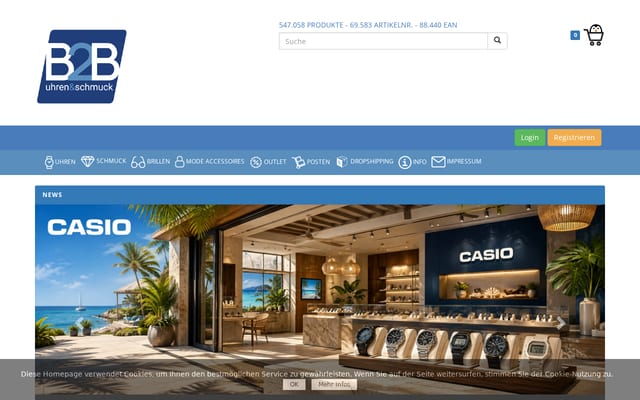 Screenshot of b2buhren.de