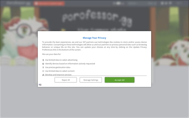 Screenshot of porofessor.gg
