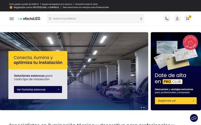 Screenshot of efectoled.com