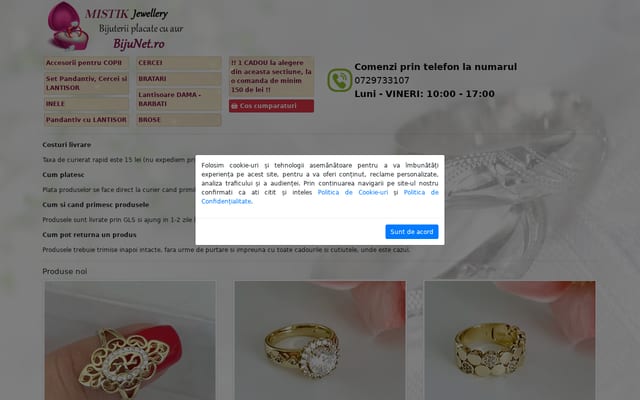 Screenshot of mistik.ro