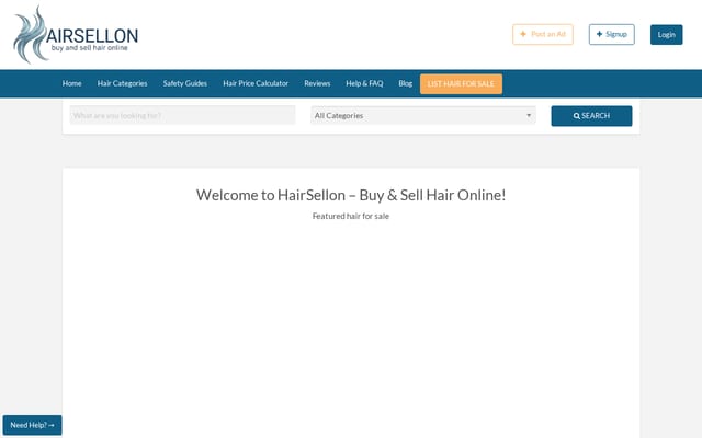 Screenshot of hairsellon.com