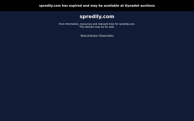 Screenshot of spredily.com