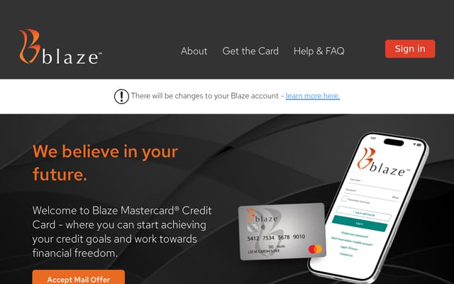 Screenshot of blazecc.com