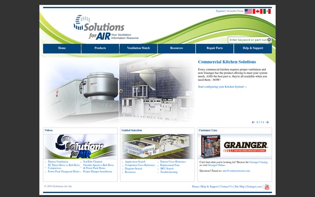 Screenshot of solutionsforair.com