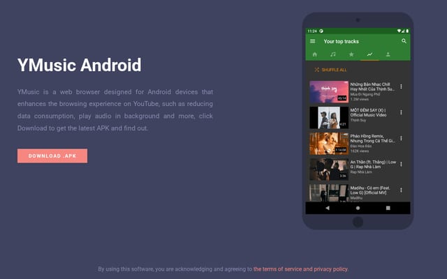 Screenshot of ymusic.io