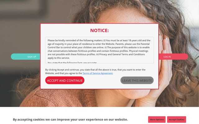 Screenshot of flirtdistrict.co.uk