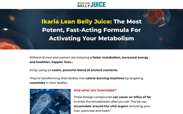 Screenshot of theikariajuice.com