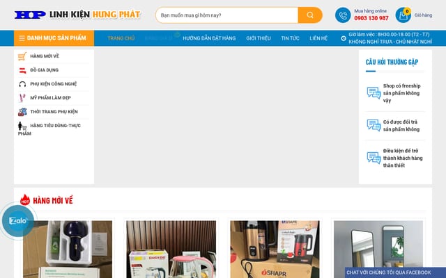 Screenshot of linhkienhungphat.vn