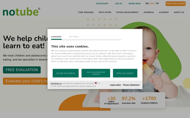 Screenshot of notube.com