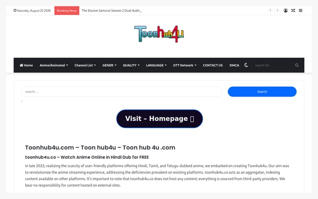 Screenshot of toonhub4u.co