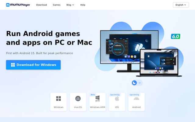 Screenshot of mumuplayer.com