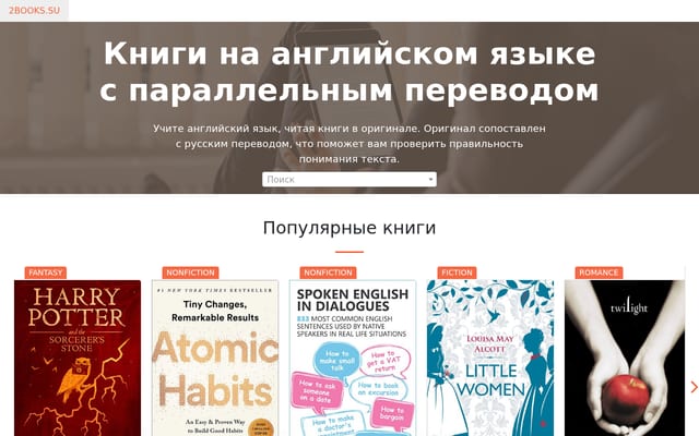 Screenshot of 2books.su