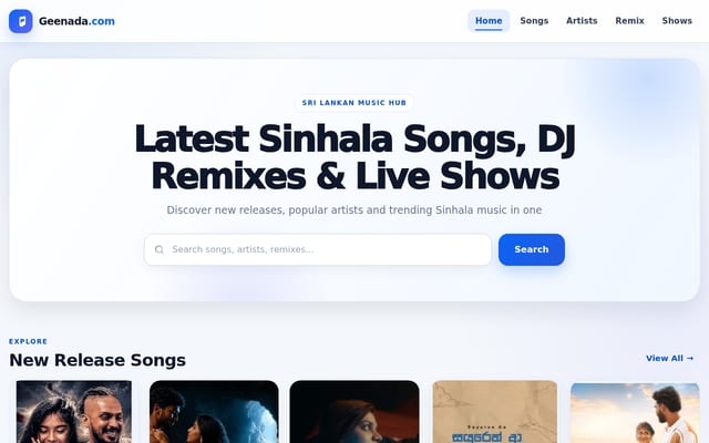Screenshot of sinduwa.lk