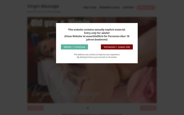 Screenshot of virginmassage.com