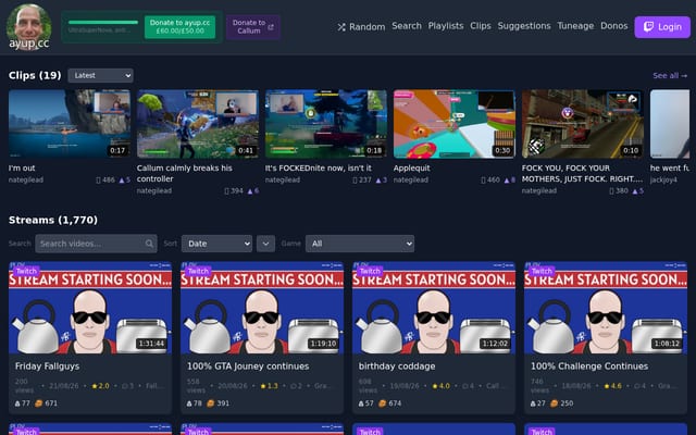 Screenshot of ayup.cc