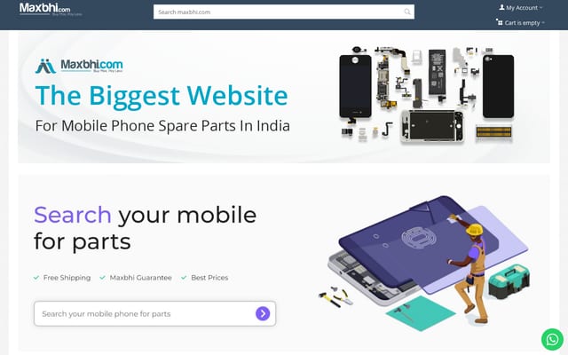 Screenshot of maxbhi.com