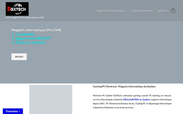 Screenshot of sgxtech.com