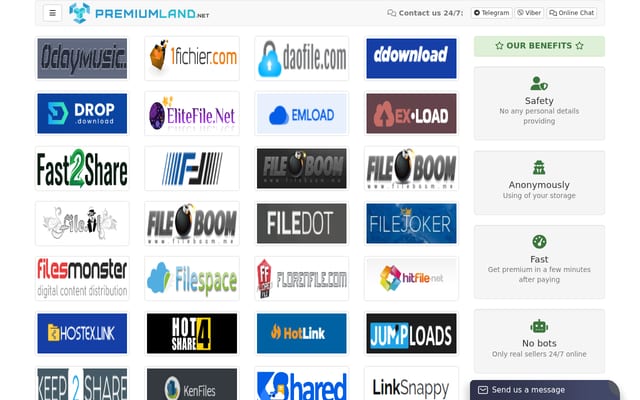 Screenshot of premiumland.net