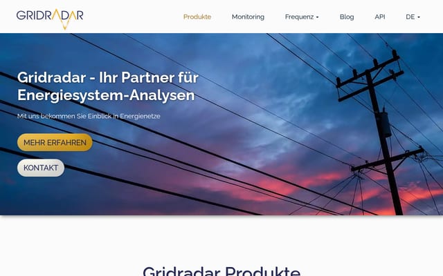 Screenshot of gridradar.net