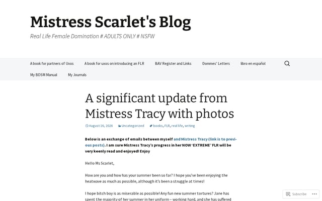 Screenshot of msscarletuk.wordpress.com