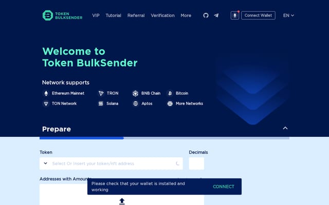 Screenshot of bulksender.app