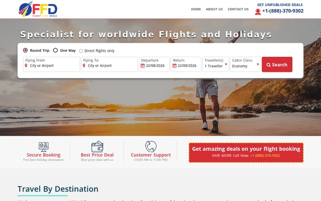 Screenshot of flightfaredeals.com