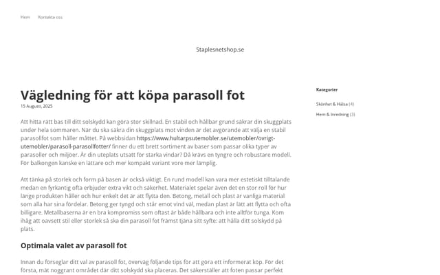 Screenshot of staplesnetshop.se