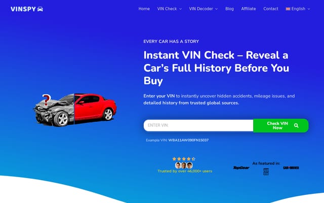 Screenshot of vinspy.eu