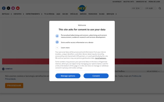 Screenshot of uai.com.br