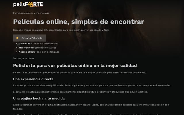 Screenshot of pelisforte.se