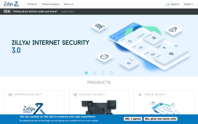 Screenshot of zillya.com
