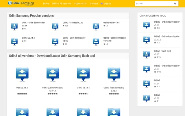 Screenshot of odin-samsung.com