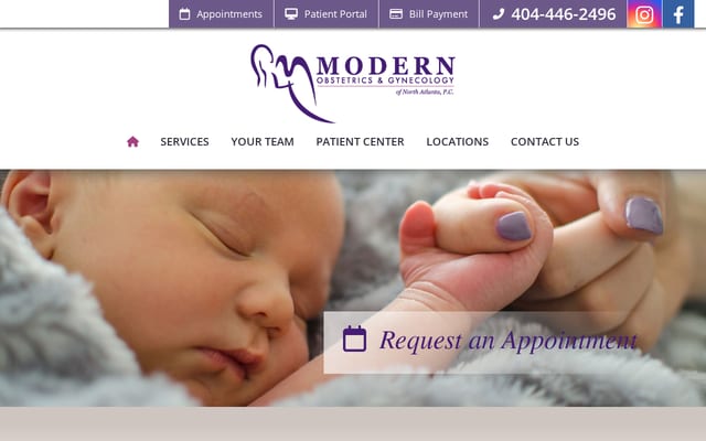 Screenshot of reyesobgyn.com