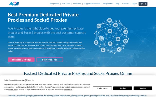 Screenshot of aceproxies.com