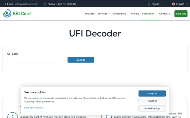 Screenshot of decoder-ufi.com