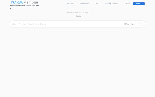 Screenshot of tracau.vn