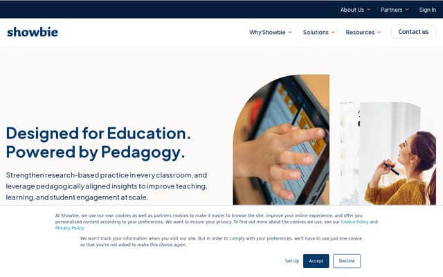 Screenshot of showbie.com