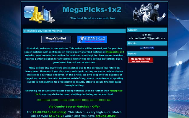 Screenshot of megapicks-1x2.com