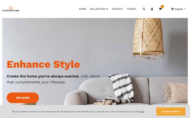 Screenshot of zendenhome.com