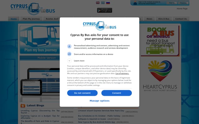 Screenshot of cyprusbybus.com