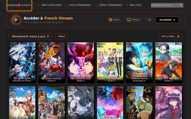 Screenshot of french-manga.net