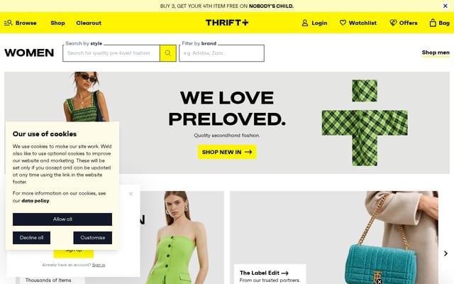 Screenshot of thrift.plus